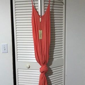 Long dress with tie back